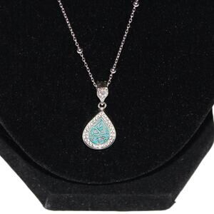 Turkish Turquoise Muska Necklace 925 Silver NWT